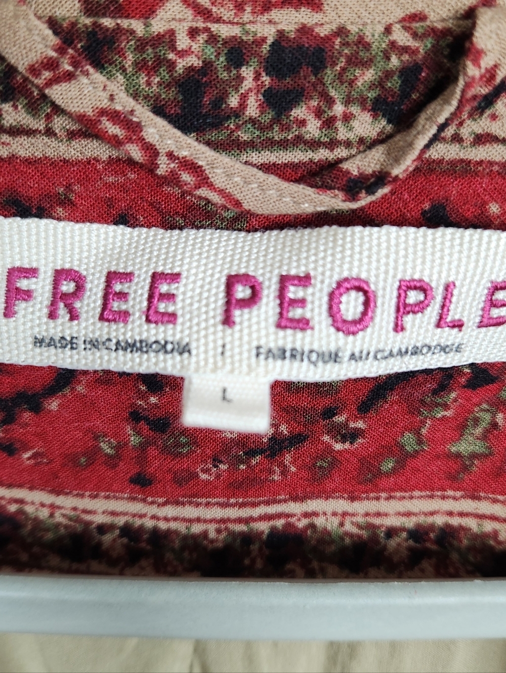 Free People Bellflower Floral Print Linen Blend Long Blazer Jacket Womens Size L - Picture 12 of 16
